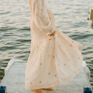 Free People Dahlia Maxi Dress in Pearl Island